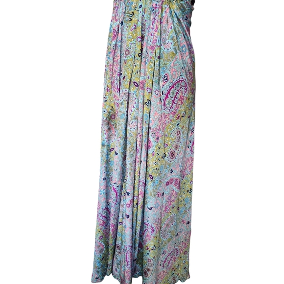 Nwt bohemian boutique backless floral halter paisley dress - Picture 9 of 11